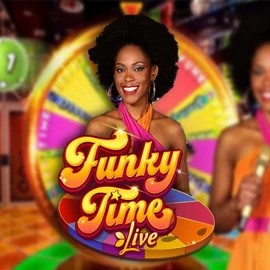 Funky Time slot logo by Evolution at Paradise Play Casino