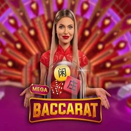 Mega Baccarat logo – Live Casino by Pragmatic Play at Paradise Play Casino
