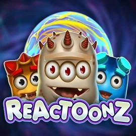 Reactoonz online game logo by Play'n GO on paradisseplay.nl